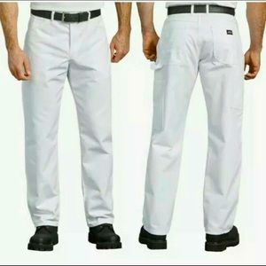 NWT Dickies Men 44 42 40 Painters Pants Relaxed Straight White Utility Pockets